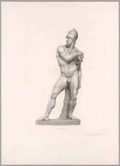 アヤックス、正面図、カノーヴァ作品集より 作： Antonio Canova