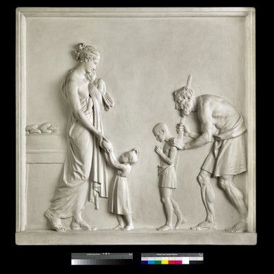 空腹の餌やり、1795年（石膏） 作： Antonio Canova