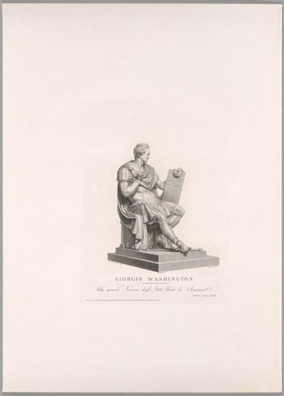 ジョージ・ワシントン、正面、カノーヴァ作品より 作： Antonio Canova
