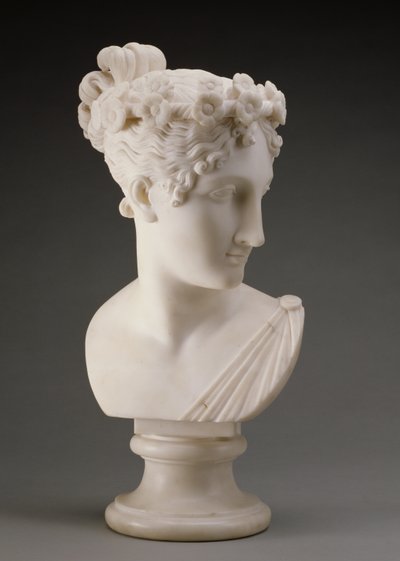 ダンサーの頭、1820年（大理石） 作： Antonio Canova