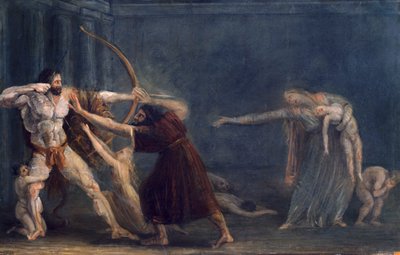 アントニオ・カノーヴァ (1757-1822) の子供たちに矢を放つヘラクレス 作： Antonio Canova