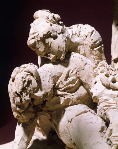 アントニオ・カノーヴァ（1757-1822）作「キリストの嘆き」、粘土モデル、細部 作： Antonio Canova