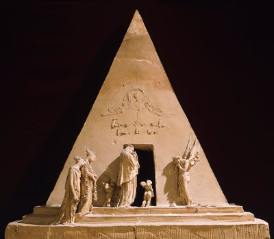 アントニオ・カノーヴァ（1757-1822）によるティツィアーノのモニュメント、テラコッタ製模型 作： アントニオ・カノーヴァ