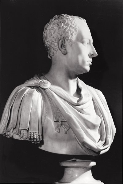 フランシス1世の胸像（1708〜65年）、神聖ローマ皇帝（大理石） 作： Antonio Canova