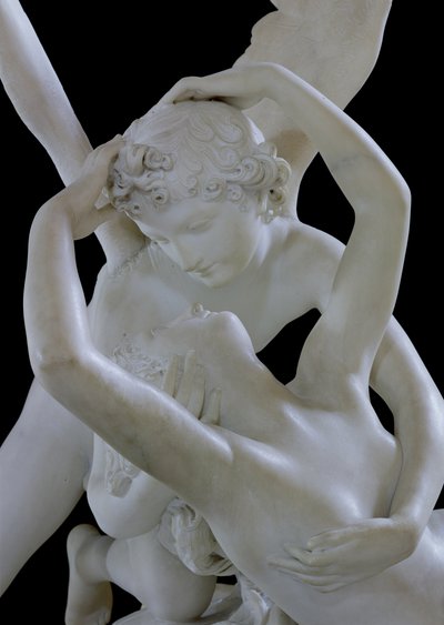123192のキューピッド大理石の詳細のキスによって復活プシュケ 作： Antonio Canova