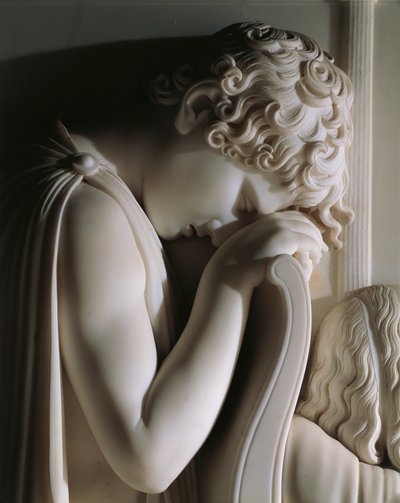 アントニオ・カノーヴァ（1757-1822）作「ハロ伯爵夫人の弔い」、大理石のレリーフ 作： Antonio Canova