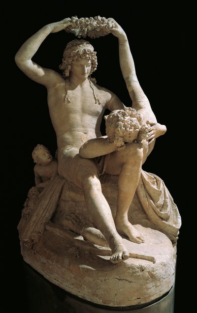 アントニオ・カノーヴァ（1757-1822）作「アドニスを冠するヴィーナス」、石膏。 作： Antonio Canova