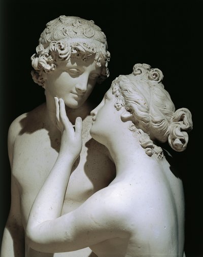 アントニオ・カノーヴァ（1757-1822）作「ヴィーナスとアドニス」、大理石製フィギュア群、詳細 作： Antonio Canova