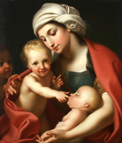 3人の子供を持つカリタス 作： Antonio Cavalucci