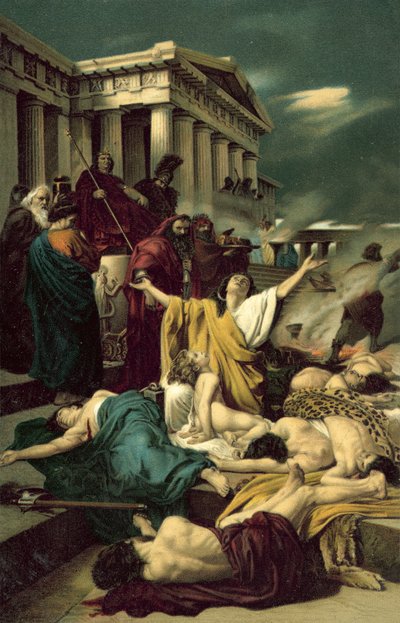 I Maccabei (The Martyrdom of the Seven Maccabees) (chromolitho) 作： Antonio Ciseri