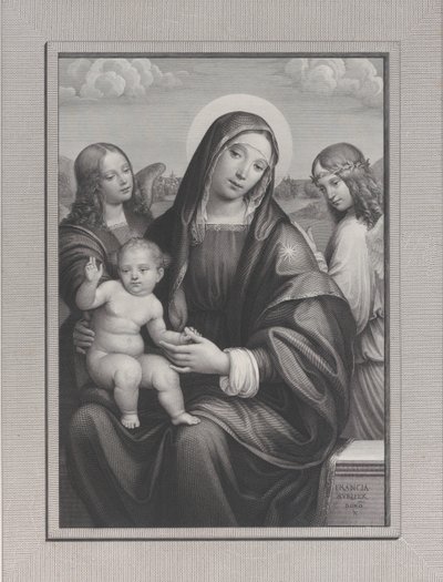 聖母子と天使、1822-88年。 作： Antonio Dalco