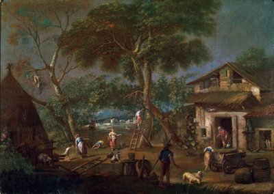 イタリアの風景、c1750-1795 作： Antonio Diziani