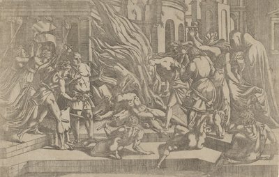 死体の焼却、1540-45。 作： Antonio Fantuzzi