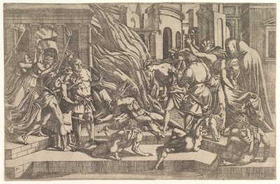 死体の焼却、約。 1543年。 作： Antonio Fantuzzi