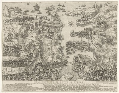 マルタでの戦い全体の概要 Dimostrazione di tutta la guerra (オブジェクトのタイトル) マルタ包囲戦 (シリーズタイトル) 作： Antonio Francesco Lucini