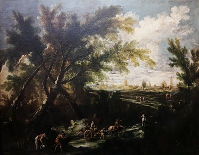 水キャリアのある風景。 作： Antonio Francesco Peruzzini