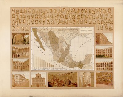 Atlas painteresco は、メキシコ合衆国の歴史です。 作： Antonio García Cubas