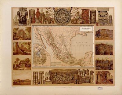 メキシコ合衆国の絵画的で歴史的な地図帳。所在地 2008621671-13 作： アントニオガルシアキューバス