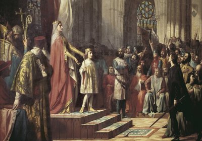 Maria de Molina esittelee poikansa Valladolid Cortesille. 1863 (öljy kankaalle) 作： Antonio Gisbert