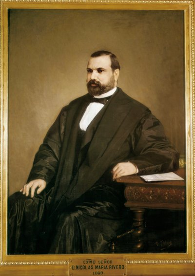 ニコラス・マリア・リベロ（1814-1878）の肖像（スペインの政治家、民主党の指導者 作： Antonio Gisbert