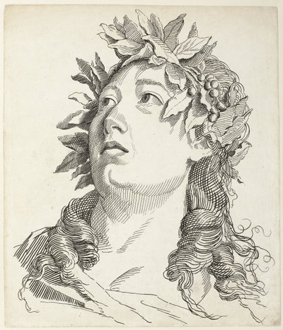 月桂冠を持つ女性の頭 四頭身（連載タイトル） 作： Antonio Giuseppe Barbazza