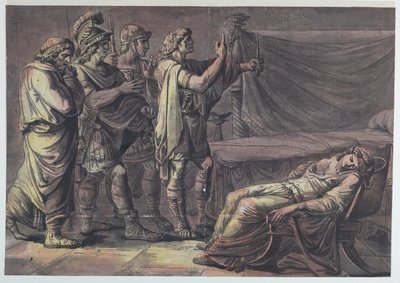 母アグリッピナの死体を見つけるネロ 作： Antonio Giuseppe Basoli