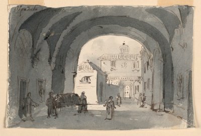 舞台デザイン、ブレシアの病院 作： Antonio Giuseppe Basoli