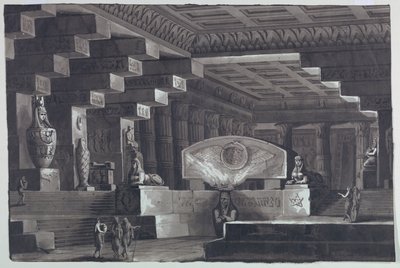 舞台美術、エジプト神殿内部 作： Antonio Giuseppe Basoli