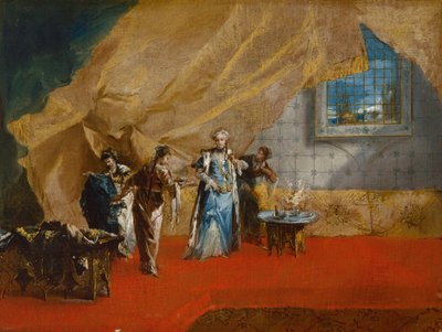 インテリア: ハーレムでコーヒーを飲むサルタナ、174243。 作： Antonio Guardi