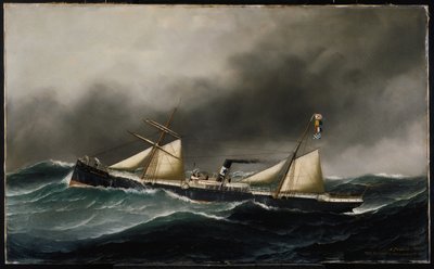 SSブルックリンシティ、1886 作： Antonio Jacobsen