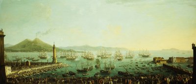 ナポリからのチャールズ3世の乗船、 作： Antonio Joli