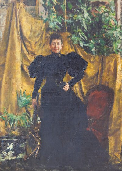 シニョーラ・パンタレオーニの肖像 作： Antonio Mancini