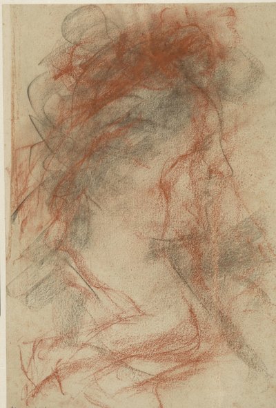 女性の右横顔 作： Antonio Mancini