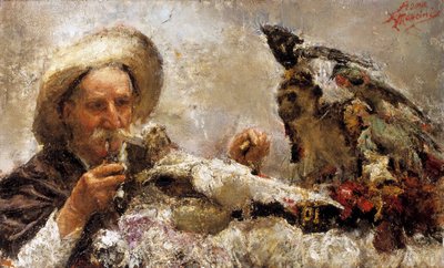 「占い師」、1870-1930 作： Antonio Mancini