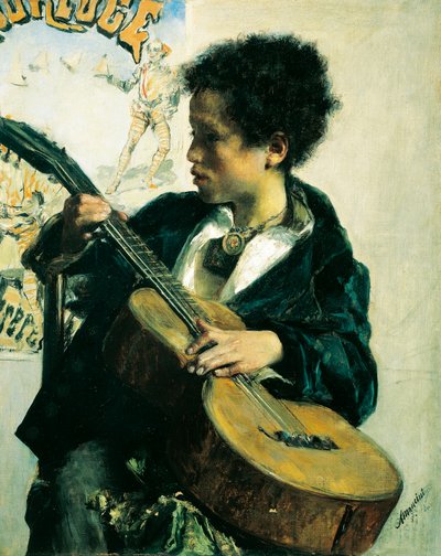 ギターを持ったウニ 作： Antonio Mancini