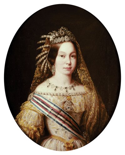 スペイン女王イザベラ2世の肖像（イザベラ・デ・ブルボンまたはイザベル・デ・ボルボン 作： Antonio María Esquivel y Suárez de Urbina