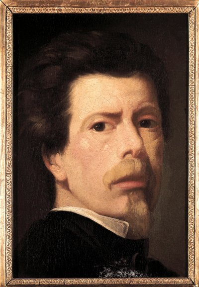 自画像。アントニオ・マリア・エスキベル・イ・スアレス・デ・ウルビナ（1806-1857）による絵画。油彩・キャンバス 作： Antonio María Esquivel y Suárez de Urbina