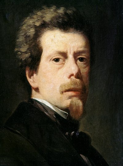 画家の自画像。アントニオ・マリア・エスキベル・イ・スアレス・デ・ウルビーナ（1806-1857）の絵画、1856年頃 油彩・キャンバス マドリード、プラド美術館蔵 作： Antonio María Esquivel y Suárez de Urbina