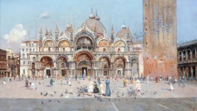 ヴェネディグのサンマルコ広場 作： Antonio Maria de Reyna Manescau