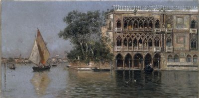 ベニスの景色 作： Antonio Maria de Reyna Manescau
