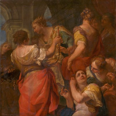 アキレスとリコメデスの娘、c。 1680 作： Antonio Molinari