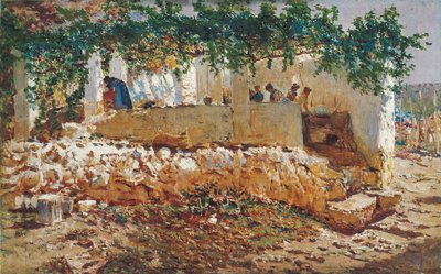 ウォッシャーウーマン - Munoz Degrain、Antonio (1840-1924) - 1903 - キャンバスに油彩 - 62x98 - Museo Carmen Thyssen、マラガ 作： Antonio Munoz Degrain
