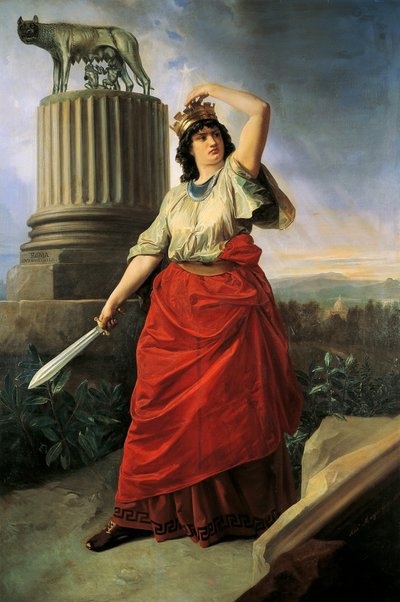 イタリア統一の寓話、アントニオ・ムッツィ (1815-1894) 作 作： Antonio Muzzi