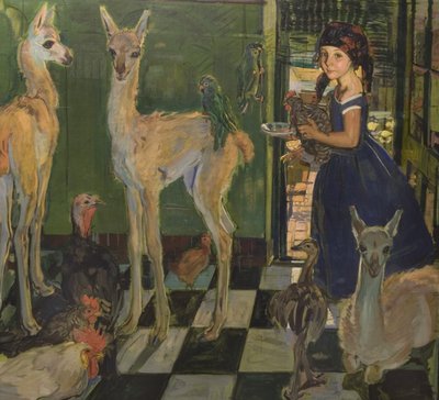 Minha filha no campo argentino (óleo sobre tela) 作： Antonio Ortiz Echague