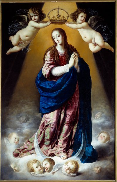 イマキュレのデザイン。アントニオ・デ・ペレダ（1599-1669）の絵 作： Antonio Pereda y Salgado