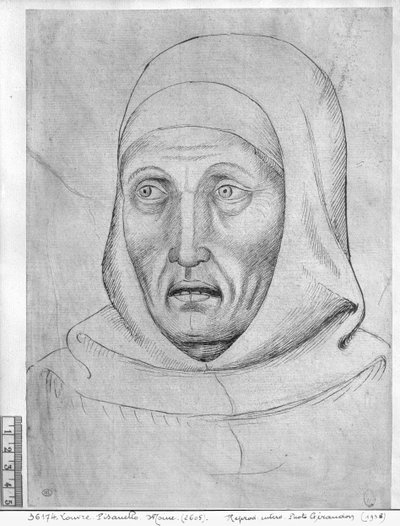 バラーディアルバムの僧侶の頭 作： Antonio Pisanello