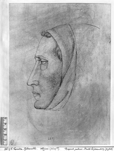 バラーディアルバムの僧侶の頭 作： Antonio Pisanello
