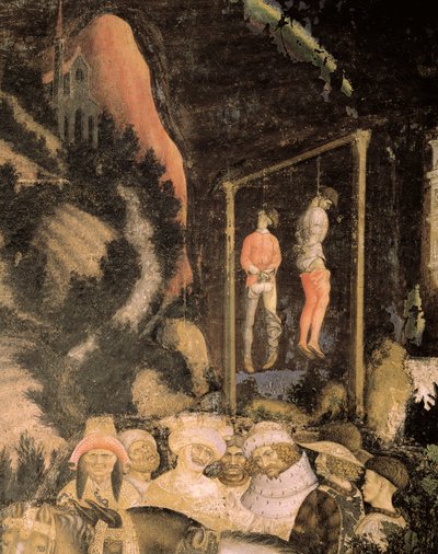 吊るされた男、聖ジョージと王女からの詳細 作： Antonio Pisanello