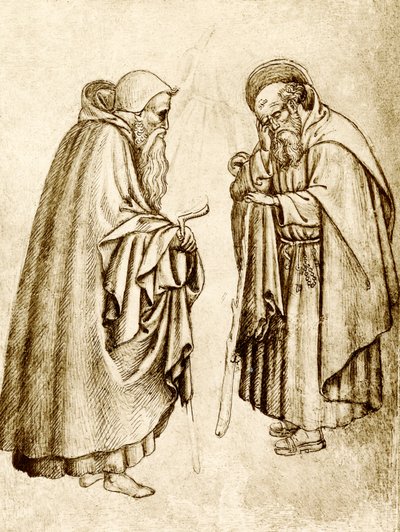 2人の僧侶 作： Antonio Pisanello