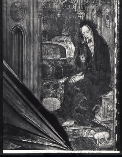 聖母マリア、受胎告知からの詳細 作： Antonio Pisanello